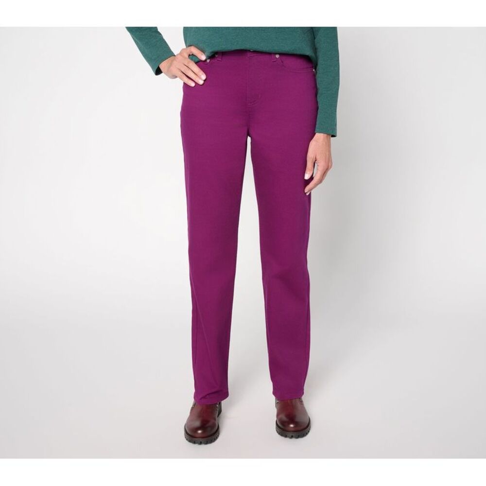 Turbie Twist Women's Pants Sz 2 Make Your Selection: LOGO by Lori Purple A712490